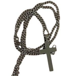 Icon Collection Silver Cross Pendant Necklace